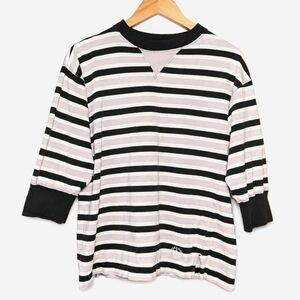 Vintage Y2K Dockers Striped Cotton Top USA Made Oversized Rugby Tee Medium
